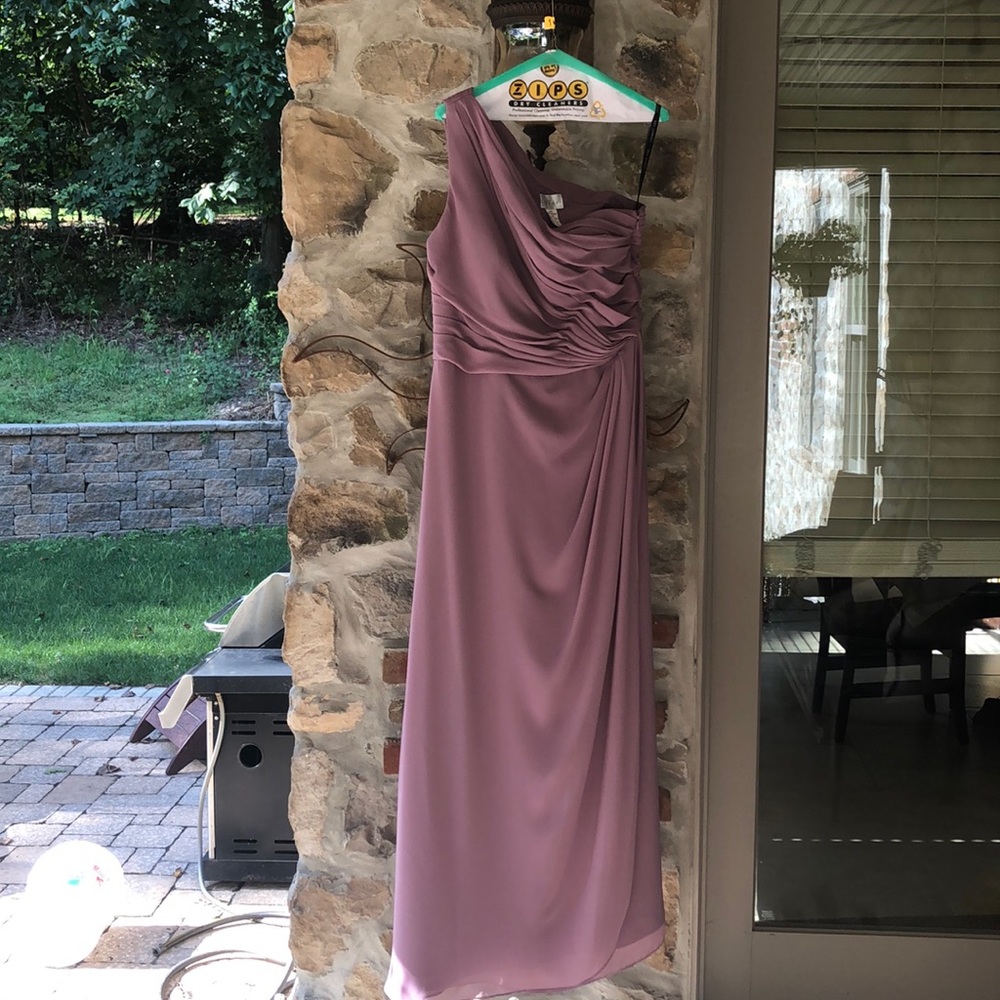 One shoulder long formal dress